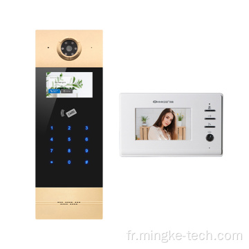 Téléphone de porte d&#39;interphon de porte intelligente avec vidéo de l&#39;appareil photo